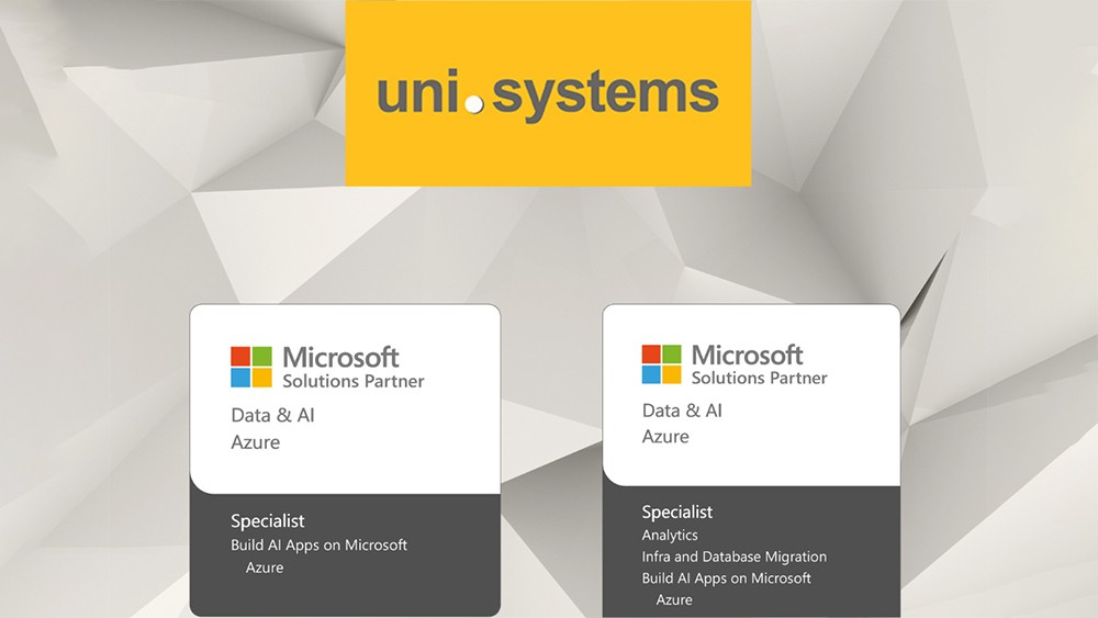 Η Uni Systems αναγνωρίζεται επίσημα για την εξειδίκευσή της στην ανάπτυξη εφαρμογών AI σε Microsoft Azure